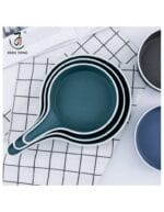 Dinner plate with handle green HT346215