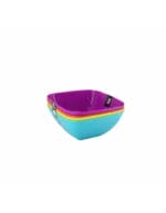 Multicolor square bowl set S1051487