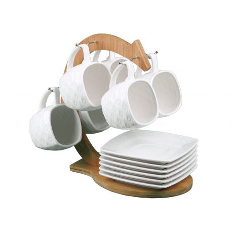 Porcelain tea cups collection set