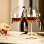 Oblique wine glass transparent 1369-1