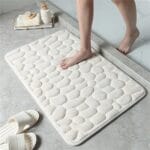 White Cobblestone Foam bathmat 1404-4