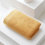Zigzag Style Face Towel Yellow