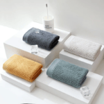 Zigzag Style Face Towel Green - Image 2