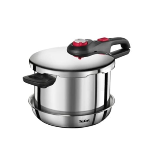 P2530757 Tefal Ingenio Emotion Stainless steel 6 pc pressure cooker set (Frypan 24cm, Saucepan 26 cm, Ingenio handle, Steam Basket, Plastic Lid, Secure 6L pressure cooker + lid) - Image 1