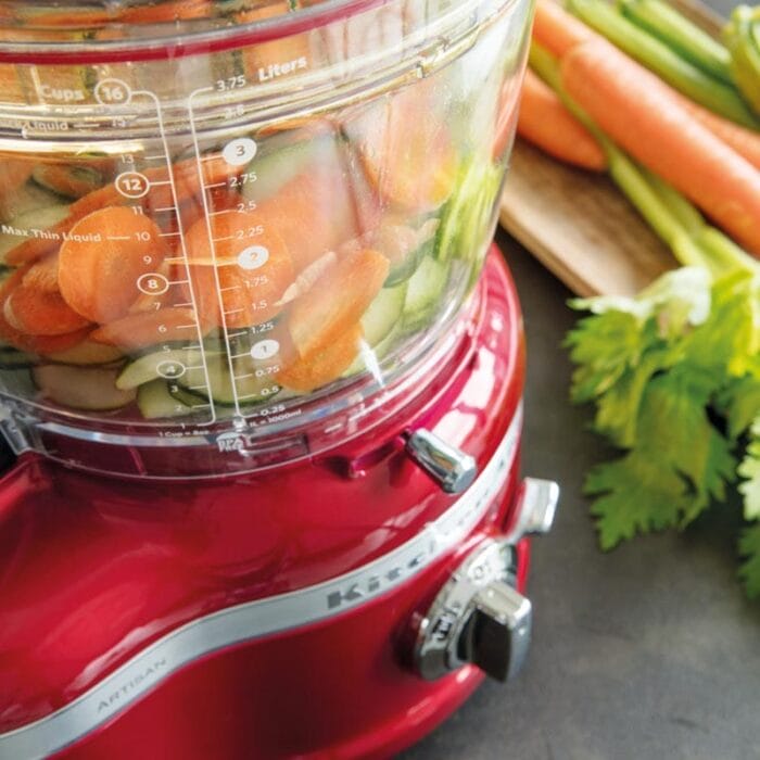 KitchenAid Artisan Food Processor 4L, 650W Red + Free Betty Crocker Baking Set - Image 14