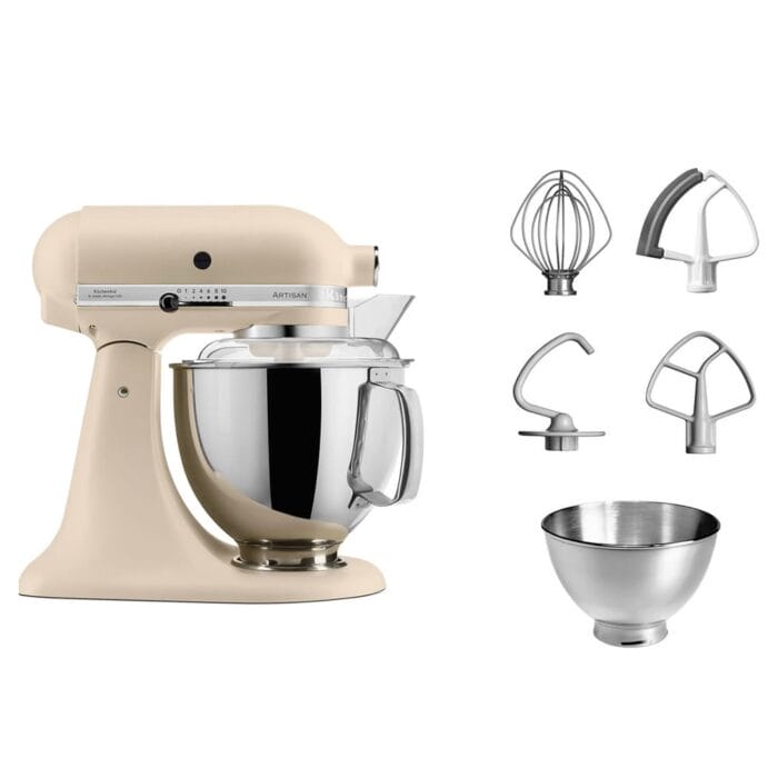 KitchenAid Artisan Stand Mixer 4.8L Fresh Linen + Free Betty Crocker Cooking Set - Image 5