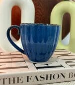 Porcelain Mug Blue Shell Shape
