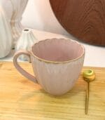 Porcelain Mug Pink Shell Shape - Image 2