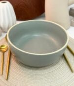 Porcelain Round Salad Bowl Grey Small