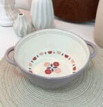 Porcelain Bowl With Lid Light Purple