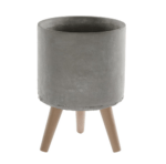 Cement Flower Pot Round Without Plant - Image 2